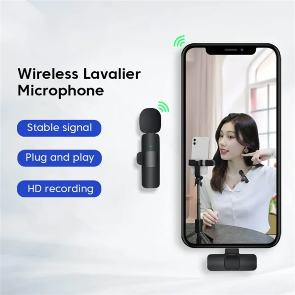 K9 Bluetooth wireless microphone portable, audio, video, static, suitable for iPhone outdoor live streaming gaming phone Type-c - Image 12