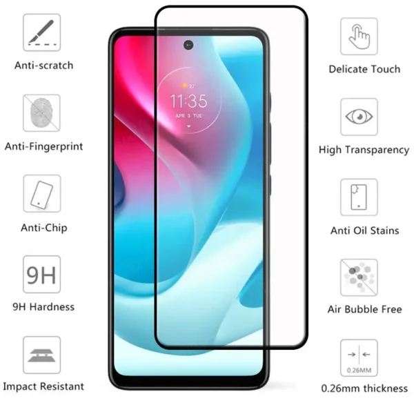 4-in-1 For Motoroal Moto G60S Glass For Moto G60S Tempered Glass Full Cover Screen Protector For Moto G60 G 60S G60S Lens Glass - Image 3