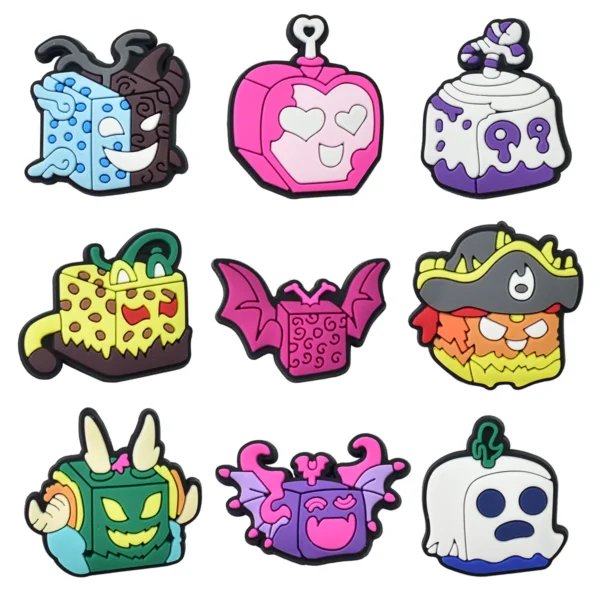 Hot Toys Icecream Interesting Monster Shoes Charm Decorations Cute Cartoon PVC Decorations Detachable Waterproof For Party Gifts - Image 9