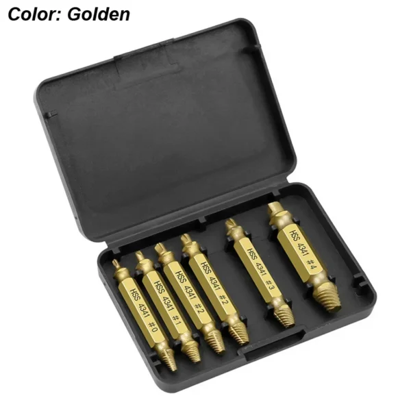 Damaged Screw Extractor Set HSS Drill Bit Stripped Broken Remover Small Easily Quickly Take Out Kit Easy Demolition Power Tools - Image 7