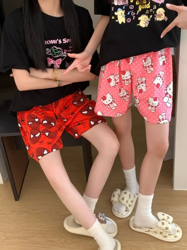 New KT Pajama Pants Woman Kawaii Home Shorts Summer Anime Loose Elastic Waist Girls Sleeping Homewear Soft Fashion Pant Gifts - Image 39