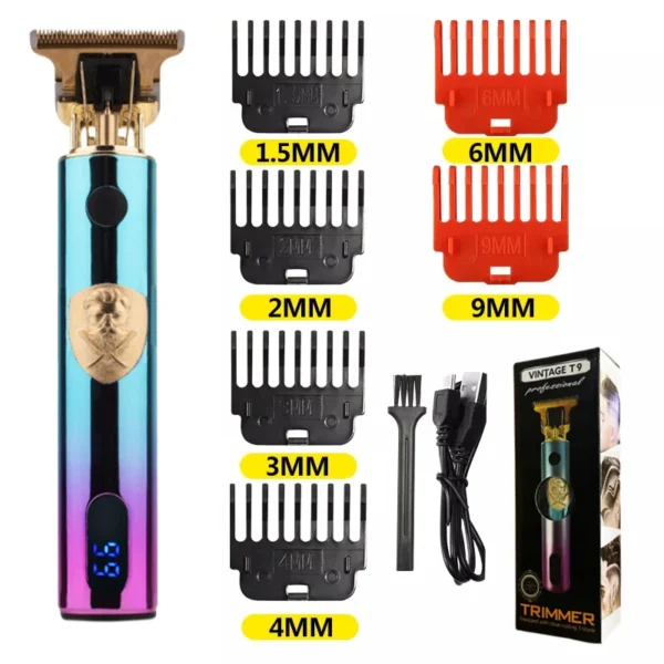 T9 LCD Electric Hairdresser Oil Shaving Head Electric Pusher Carving Electric Pusher Clipper Hair Precision Trimmer for Men Care - Image 20