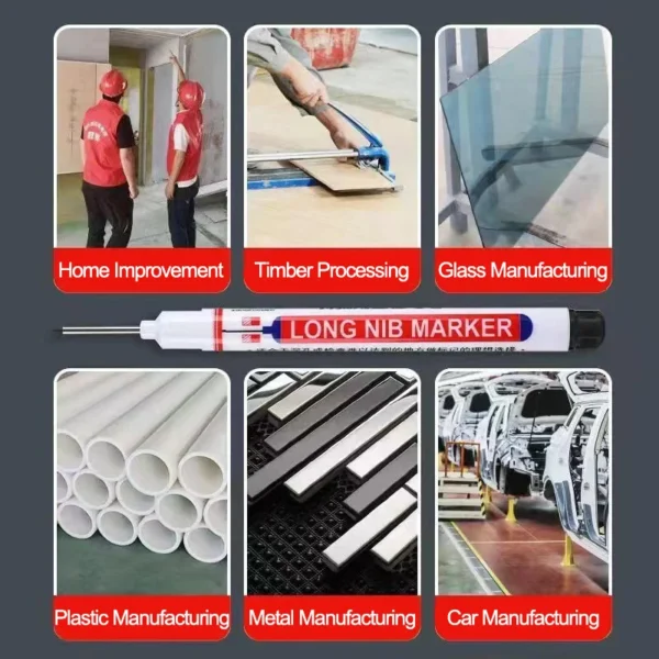 8Pcs/Set 20mm Deep Hole Long Nib Head Markers For Metal Perforating Pen Waterproof Bathroom Woodworking Decoration Multi-Purpose - Image 35