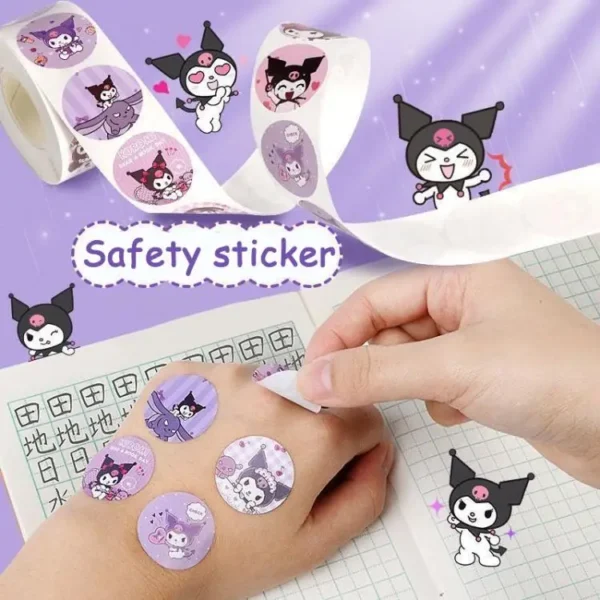 300Pcs/roll Sanrio Sticker Cartoon Kids Student Handbooks Kuromi Melody Reward Stickers Gift Girl Boy Decoration Decals Toys - Image 13