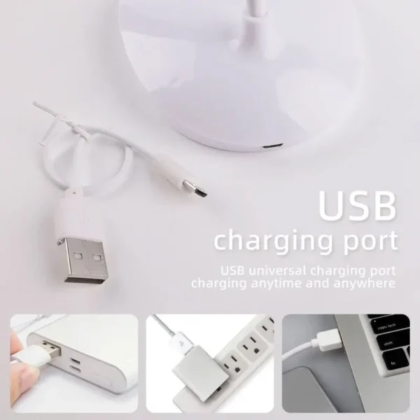 LED Desktop Desk Lamp USB Rechargeable Lighting Eye Protection Room Night Light Bedroom Bedside Student Reading Lamp - Image 6