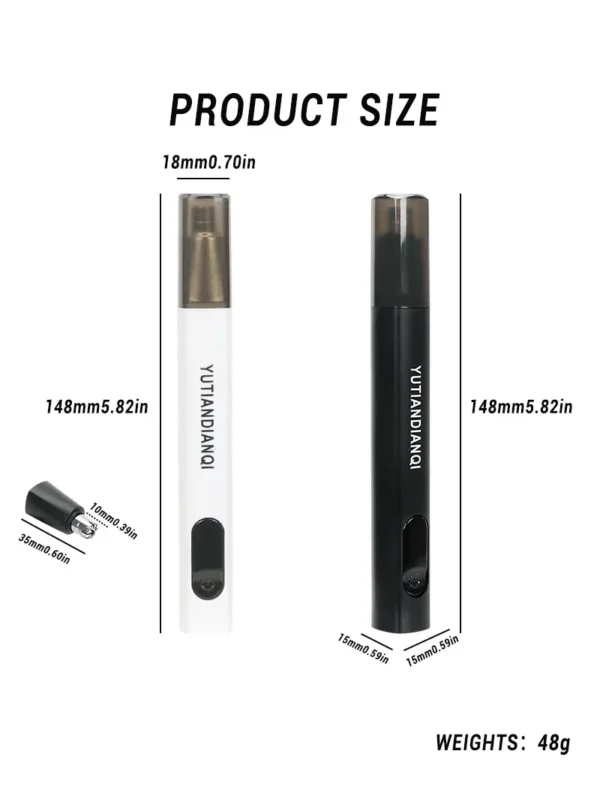 2 In 1 Electric Portable Ear And Nose Hair Trimmer Clipper 2024 Professional Painless Portable Eyebrow For Men - Image 36