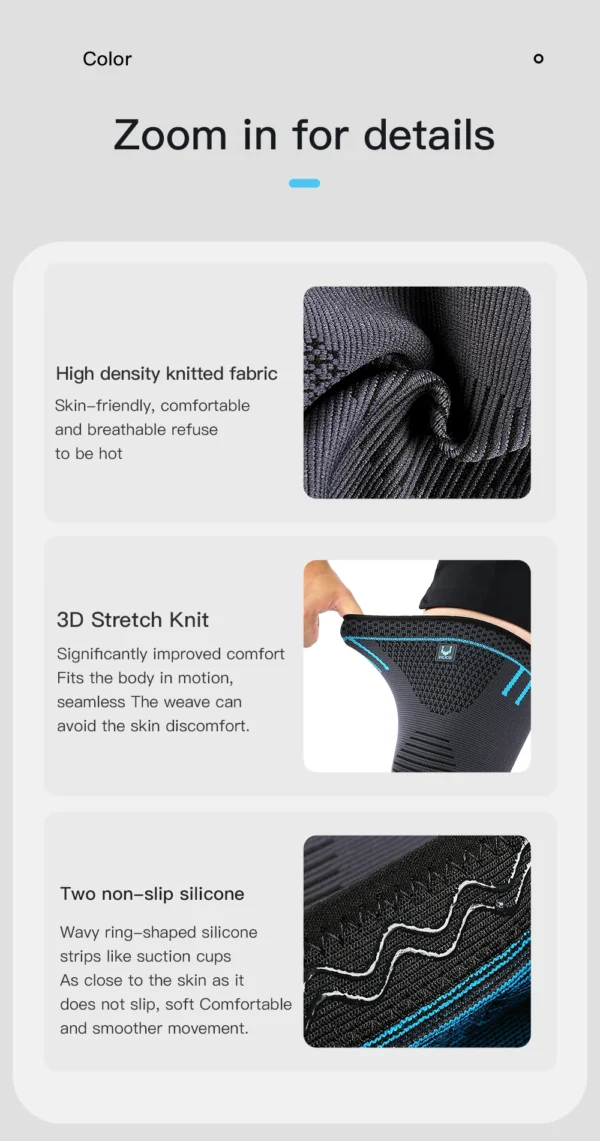 1 PCS Spring Supported Knee Pads For Fitness Basketball Volleyball Running and Sports Suitable For Multiple Scenarios - Image 19
