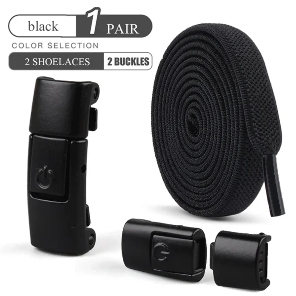 8mm No Tie Shoe Laces Press Lock Shoelaces Without Ties Elastic Laces Sneaker Kids Adult Widened Flat Shoelace for Shoes - Image 9