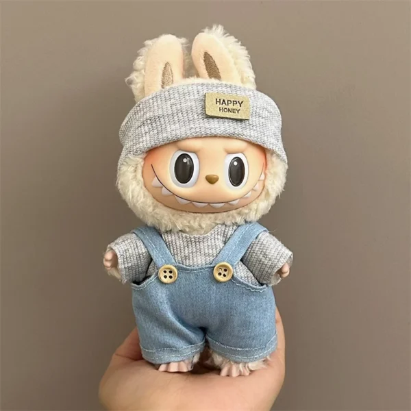 17cm Lbb Plush Doll Clothes Set Hairband T-shirt Pants Bag for 15cm Cotton Doll Dress Up Accessories DIY Toys Birthday gift - Image 10