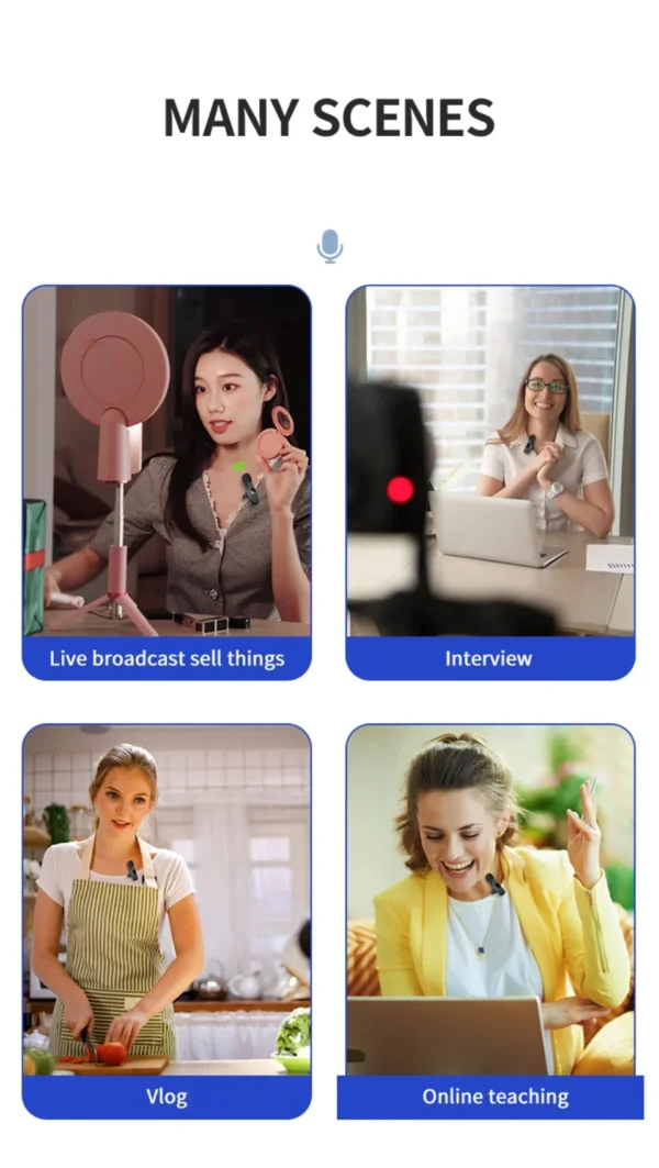 K9 Bluetooth wireless microphone portable, audio, video, static, suitable for iPhone outdoor live streaming gaming phone Type-c - Image 26