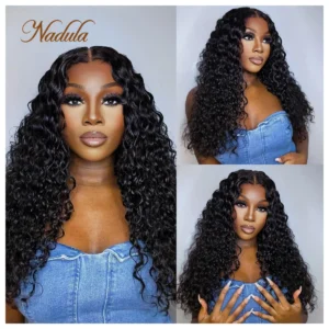 Nadula 13x4 Pre-Cut Lace Frontal Super Secure Water Wave Glueless Human Hair Wig Real Ear To Ear Bleached Knots Pre-Everything