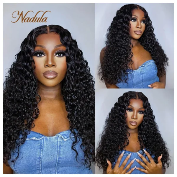 Nadula 13x4 Pre-Cut Lace Frontal Super Secure Water Wave Glueless Human Hair Wig Real Ear To Ear Bleached Knots Pre-Everything