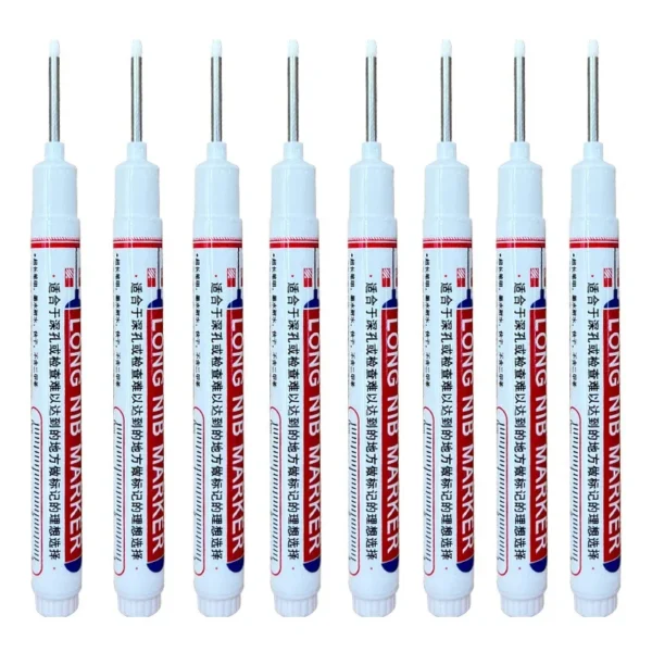 8Pcs/Set 20mm Deep Hole Long Nib Head Markers For Metal Perforating Pen Waterproof Bathroom Woodworking Decoration Multi-Purpose - Image 29