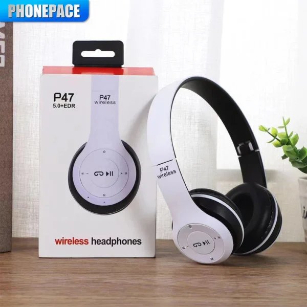 Stereo P47 Headset 5.0 Bluetooth Headset Folding Series Wireless Sports Game Headset for iPhone XiaoMi - Image 2