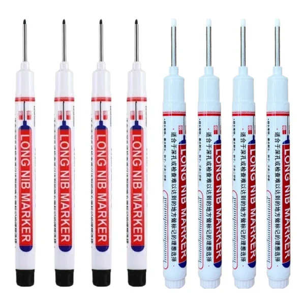 8Pcs/Set 20mm Deep Hole Long Nib Head Markers For Metal Perforating Pen Waterproof Bathroom Woodworking Decoration Multi-Purpose - Image 27