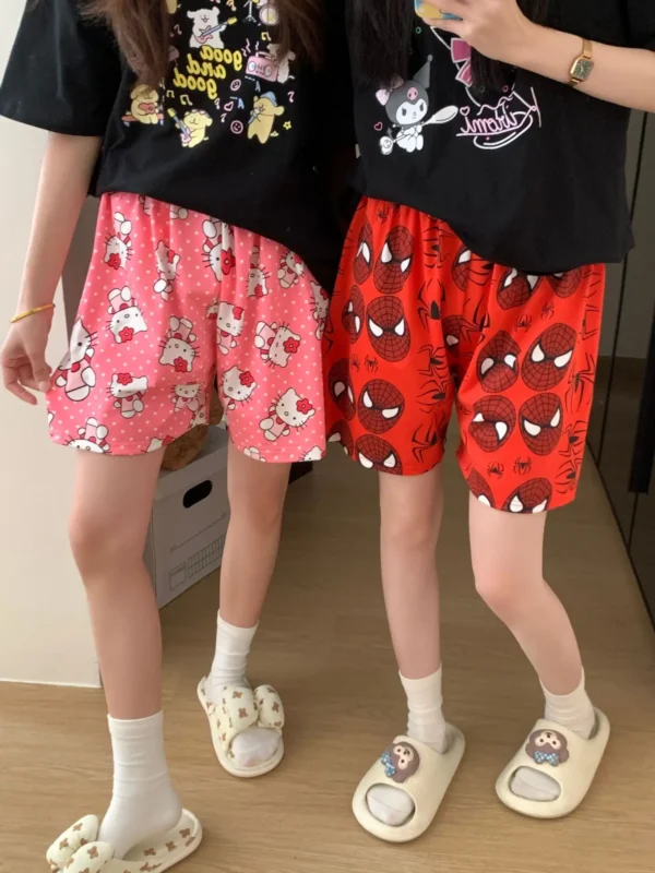 New KT Pajama Pants Woman Kawaii Home Shorts Summer Anime Loose Elastic Waist Girls Sleeping Homewear Soft Fashion Pant Gifts - Image 38