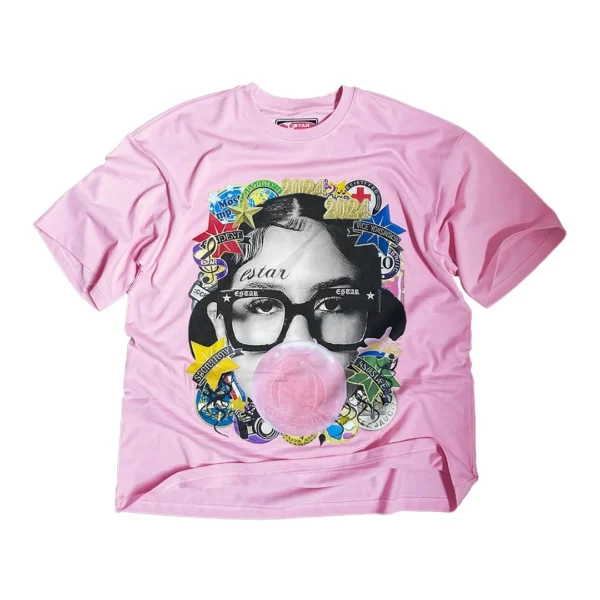 2024 Trendy Streetwear American Retro Spoof Portrait Print Oversized T-shirt Y2K Harajuku Rock Punk Style Pure Cotton Casual Top - Image 10