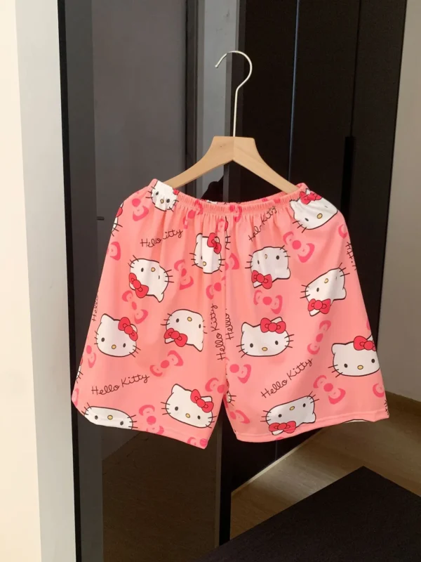 New KT Pajama Pants Woman Kawaii Home Shorts Summer Anime Loose Elastic Waist Girls Sleeping Homewear Soft Fashion Pant Gifts - Image 37