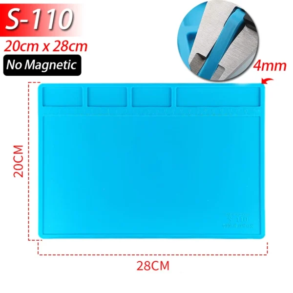 Soldering Station Mat Silicone Work Mat Heat Resistant 932°F Anti-Static Magnetic Mat for Electronic Phone Laptop Watch Repair - Image 17