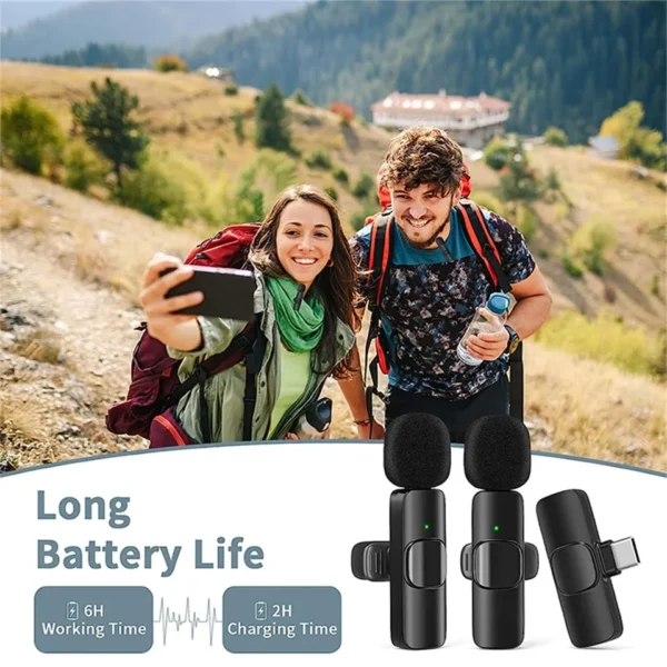 K9 Bluetooth wireless microphone portable, audio, video, static, suitable for iPhone outdoor live streaming gaming phone Type-c - Image 25