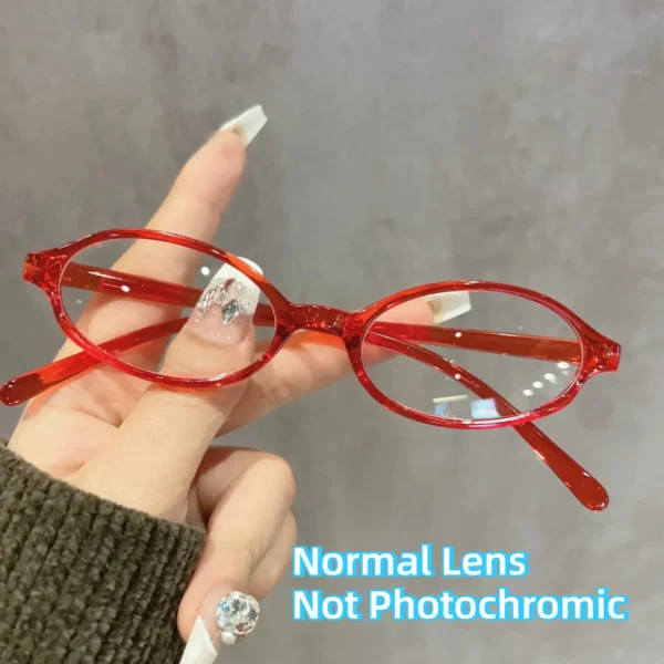 Women's New Finished Photochromic Myopia Glasses Men Small Oval Frame Minus Eyewear Fashion Discoloration Ultralight Eyeglasses - Image 8
