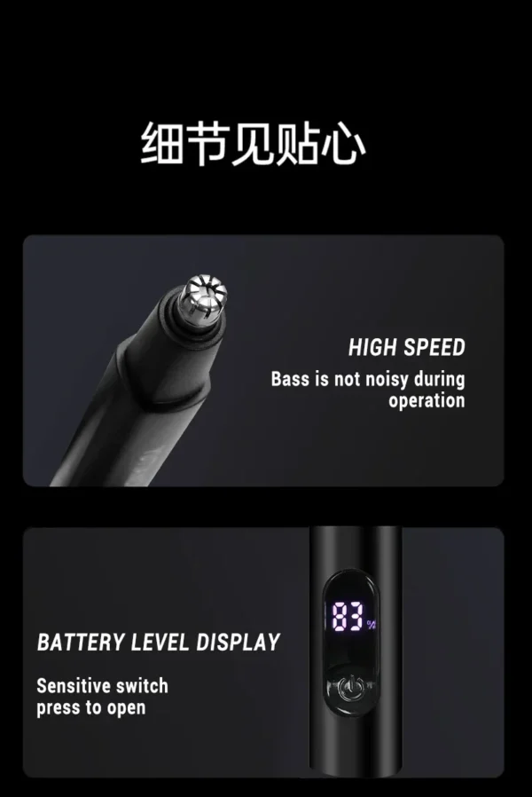 2 In 1 Electric Portable Ear And Nose Hair Trimmer Clipper 2024 Professional Painless Portable Eyebrow For Men - Image 35