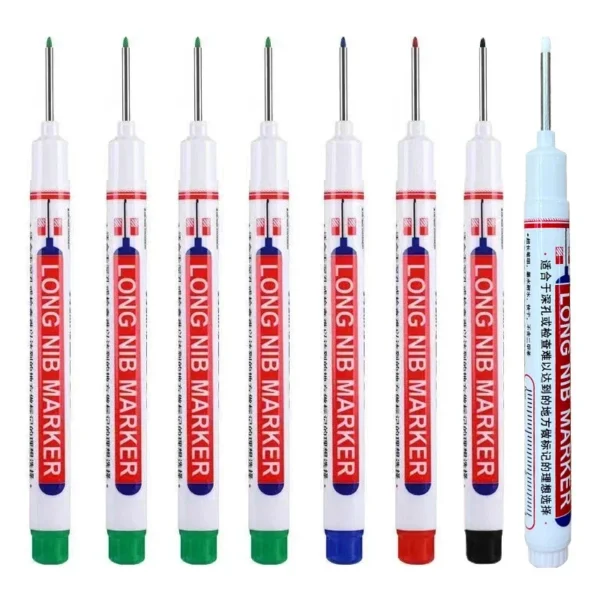 8Pcs/Set 20mm Deep Hole Long Nib Head Markers For Metal Perforating Pen Waterproof Bathroom Woodworking Decoration Multi-Purpose - Image 20