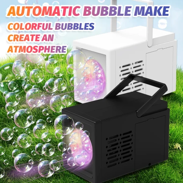 10 hole fully automatic bubble blowing handheld electric bubble machine toy outdoor birthday without battery and bubble water - Image 2