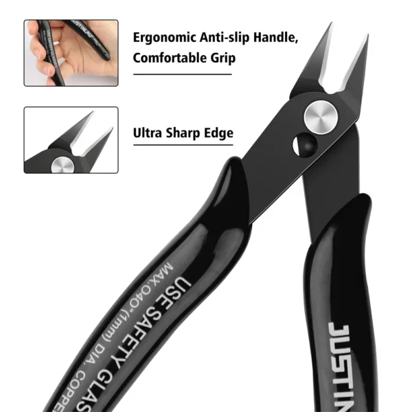2Pcs Mini Nose Cutting Plier Electrical Wire Cable Cutter  Metal Side Snips Flush Pliers Convenient Durable Tool - Image 3