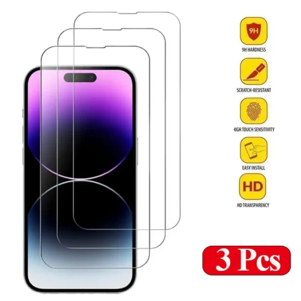 Tempered Glass for iPhone 14 Pro 15 16 13 12 11 pro max screen protector for iphone 15 pro mica for iphone 13 14 pro glass film - Image 7