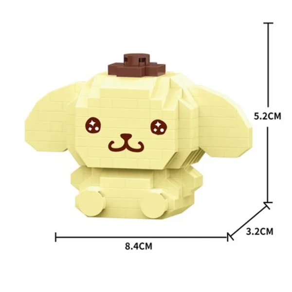 Sanrio Anime Hello Kitty My Melody Cinnamoroll Pompompurin Kuromi Friends Building Blocks Bricks Girl Children Kid Toy Gift Set - Image 8