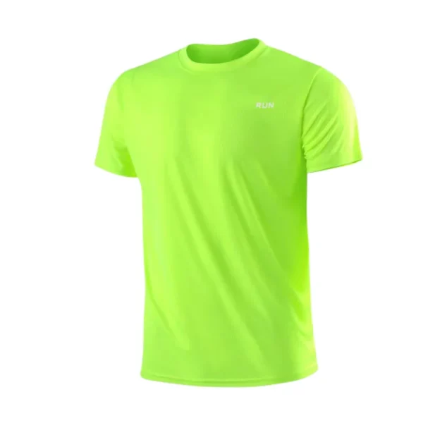 Men's Quick Dry Short Sleeve Gym Running Moisture Wicking Round Neck T-Shirt Training Exercise Gym Sport Shirt Tops Lightweight - Image 7
