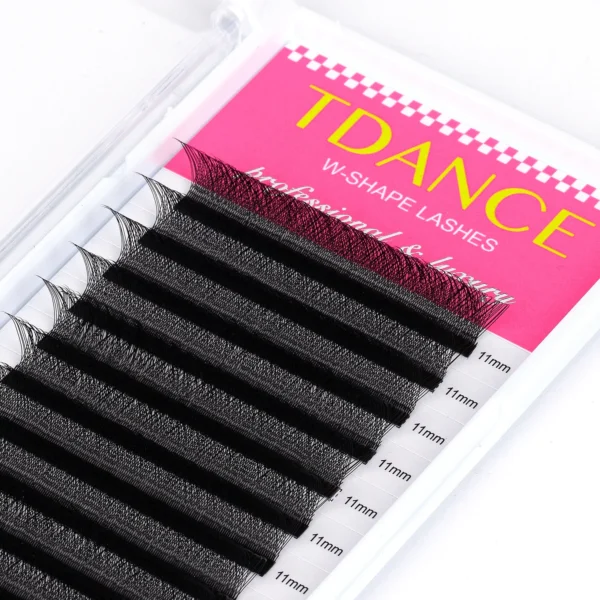 TDANCE 3D 4D 5D 6D Premade Fans Eyelash Extension W Style Faux Mink Natural Soft Bloom Lash Automatic Flowering Volume Eyelashes - Image 3