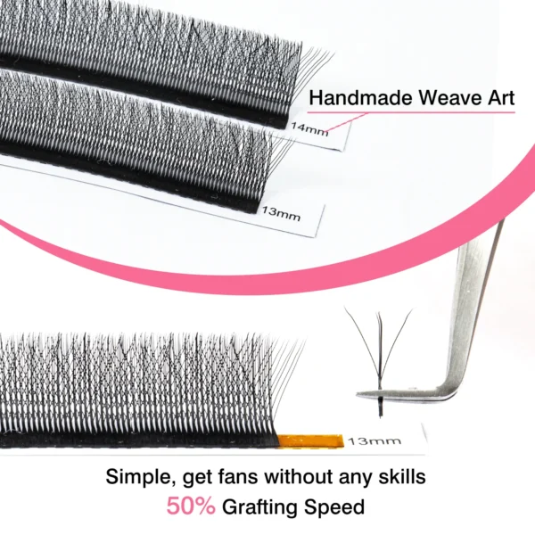 TDANCE 3D 4D 5D 6D Premade Fans Eyelash Extension W Style Faux Mink Natural Soft Bloom Lash Automatic Flowering Volume Eyelashes - Image 23
