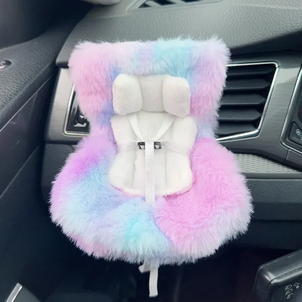 15-17cm doll Seat  Labubu carseat Safety Seat Cute Doll Air Outlet Aromatherapy decoration high-grade Car Interior Decoration - Image 20