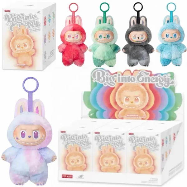 2025 Anime New Labubu V3 The Monsters Big Into Energy Series Blind Box Vinyl Plush Doll Pendant Gradient Color Birthday Gift