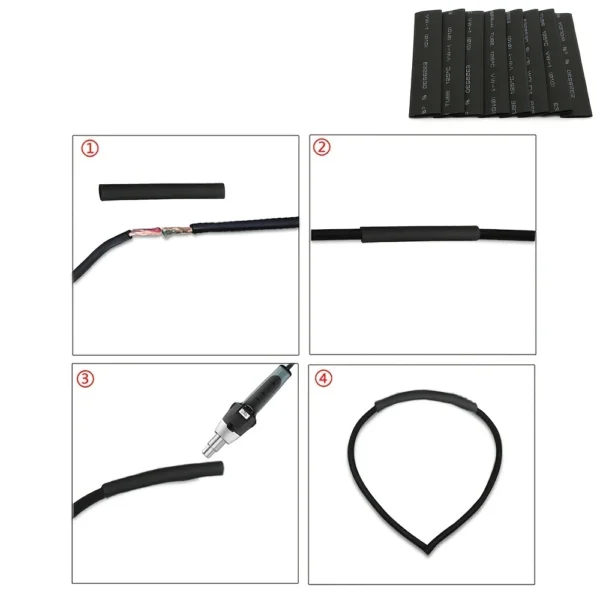 127Pcs Heat Shrink Tube Sleeving Tubing Assortment Kit Electrical Connection Electrical Wire Wrap Cable Waterproof Shrinkage 2:1 - Image 6