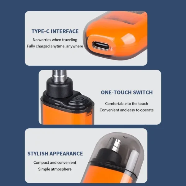 2 In 1 Electric Portable Ear And Nose Hair Trimmer Clipper 2024 Professional Painless Portable Eyebrow For Men - Image 19