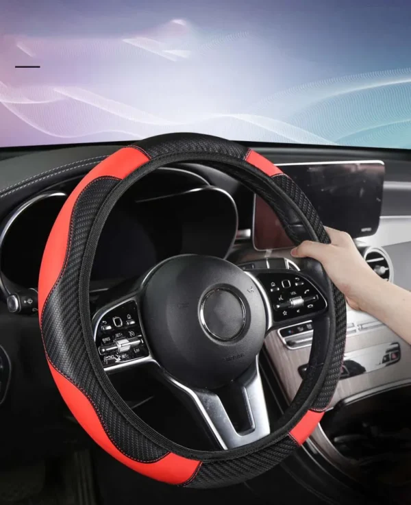 Non-inner-ring Automobile Steering Wheel Cover Leather Four Seasons for Spring Summer Autumn Winter for Men and Women - Image 12
