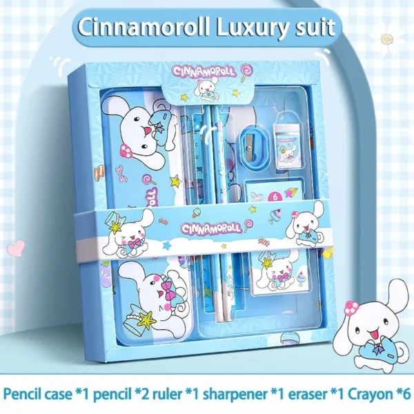Sanrio 12PCS Kuromi Stationery Set Cinnamoroll My Melody Pencils Erasers Rulers Student School Supplies Study Stationery Gifts - Image 12