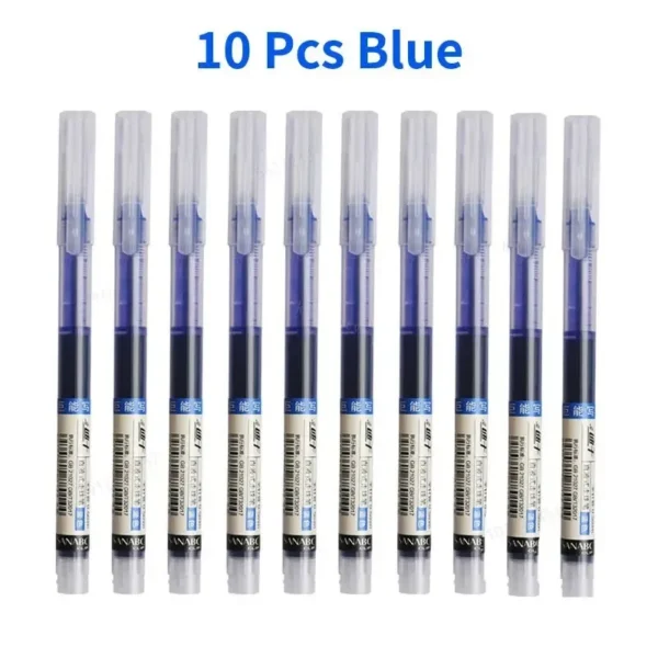 10Pcs/set High Quality Needle Type Gel Pens Straight Liquid Ballpoint Pen Kawaii Stationery School Office Supplies Writing - Image 8