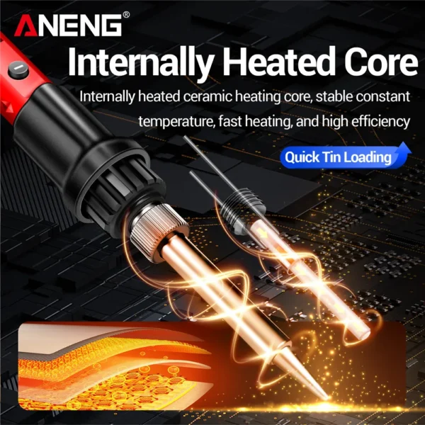 ANENG SL104/SL105 Electric Soldering Iron Professional Digital Display Adjustable Temperature Portable Kit Welding Solder Repair - Image 16