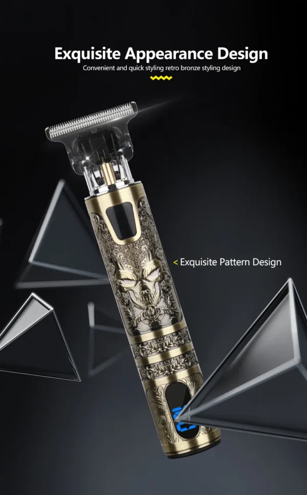 T9 LCD Electric Hairdresser Oil Shaving Head Electric Pusher Carving Electric Pusher Clipper Hair Precision Trimmer for Men Care - Image 30