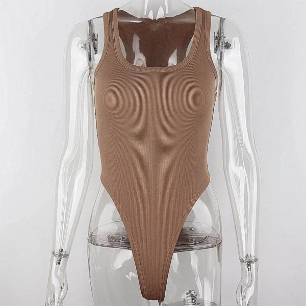 Sleeveless Knit Bodysuit Hot Summer Sexy Bodycon Off Shoulder Halter Tops Casual Street Bodice For Women ClubWear - Image 18