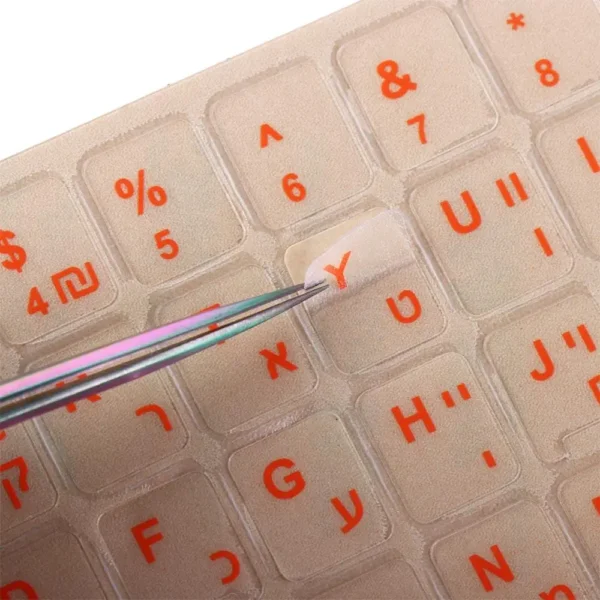 Russian English Transparent Keyboard Stickers Korean Hebrew Language Alphabet for Computer PC Dust Protection Laptop Accessories - Image 15
