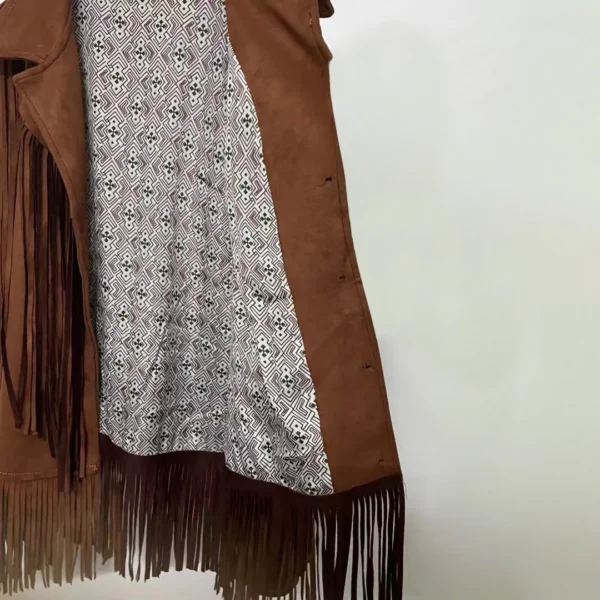 Classic Retro Women's Jacket Suede Tassel Long Sleeve Bohemian Ethnic Style 2024 Autumn And Winter New Jacket - Image 10