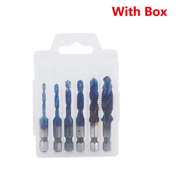 Hex Shank Titanium Plated HSS Screw Thread Metric Tap Drill Bits Screw Machine Compound Tap M3 M4 M5 M6 M8 M10 Hand Tools - Image 23