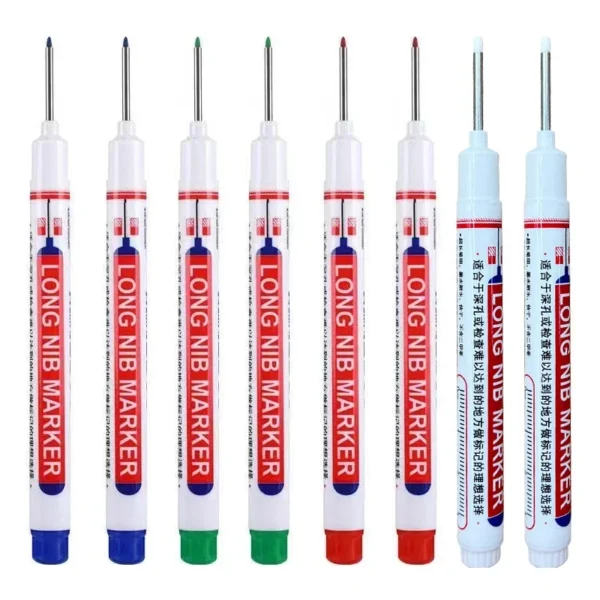 8Pcs/Set 20mm Deep Hole Long Nib Head Markers For Metal Perforating Pen Waterproof Bathroom Woodworking Decoration Multi-Purpose - Image 10