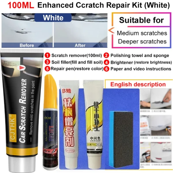 Car Scratch Remover Paint Care Tools Auto Swirl Remover Scratches Repair Polishing Auto Body Grinding Compound Anti Scratch Wax - Image 8