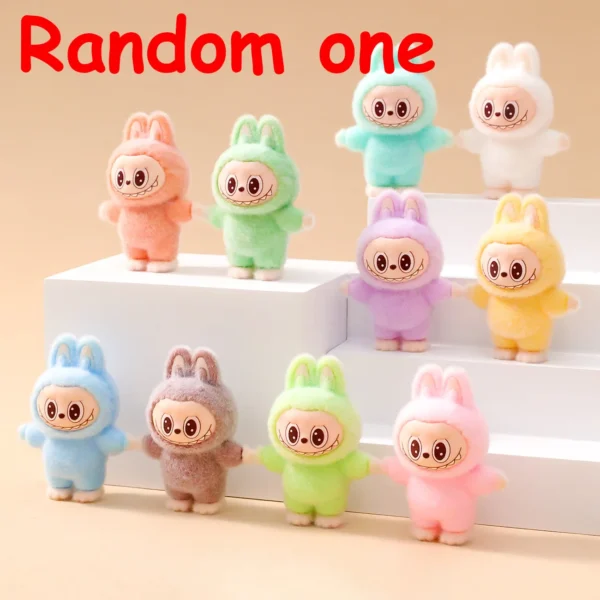 1/9PCS 4cm Cartoon Labubu Series Mini Flocking Exquisite Cute Doll Gift Diy Pendant Accessories Decoration Kawaii Toys Gifts - Image 16